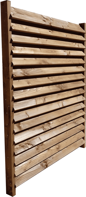 Claustra persienne bois. L'aménagement extérieur au naturel